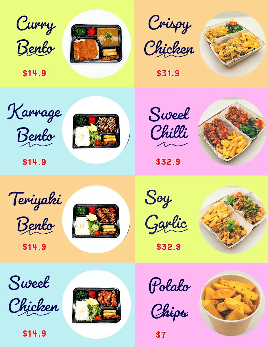 Menu, Sushi Paradise