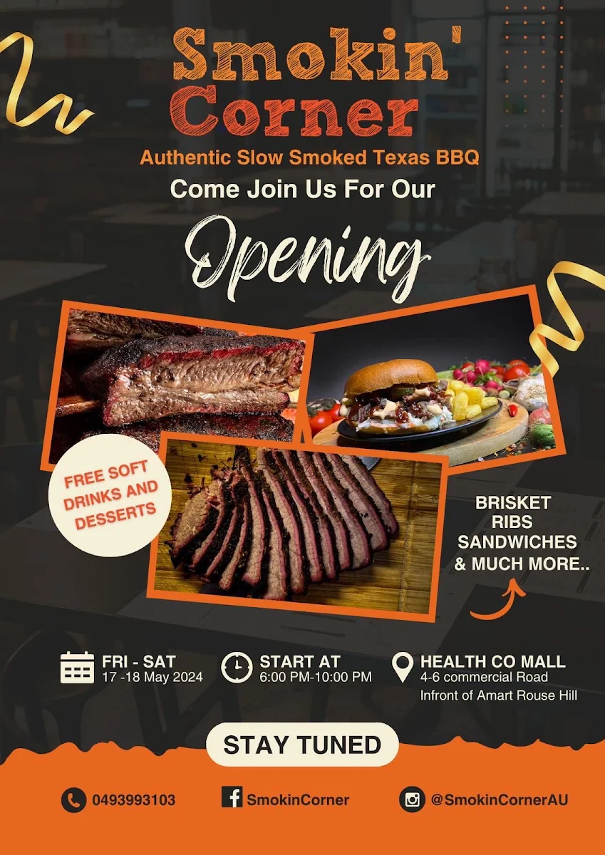 Menu, Smokin’ Corner - BBQ and Grill