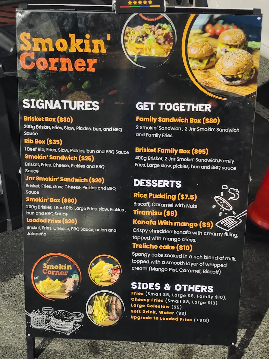 Menu, Smokin’ Corner - BBQ and Grill