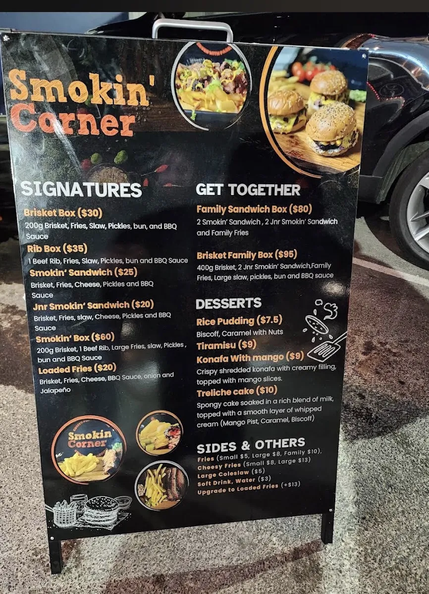 Menu, Smokin’ Corner - BBQ and Grill