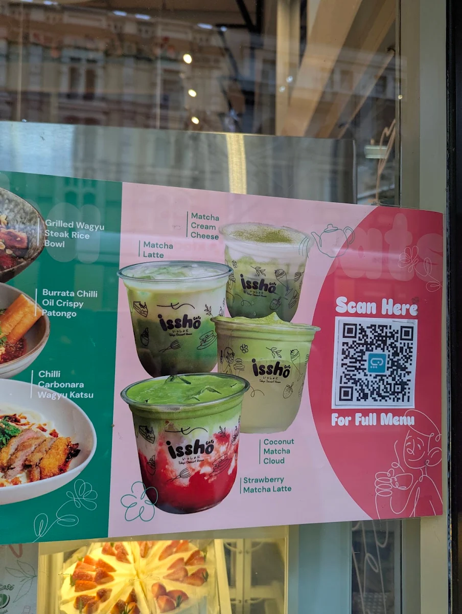 Menu, Issho Cafe - Tokyo Dessert House
