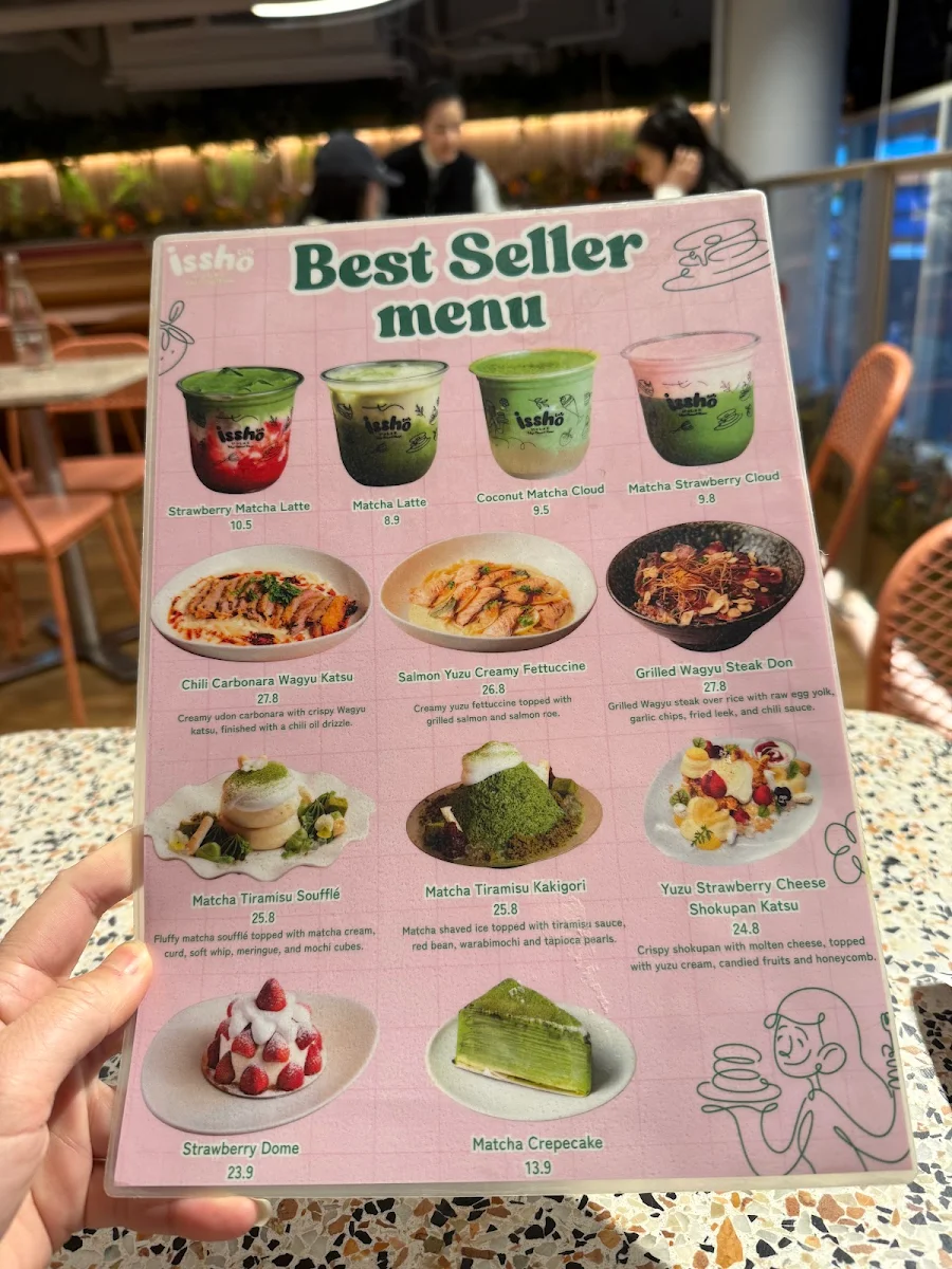Menu, Issho Cafe - Tokyo Dessert House