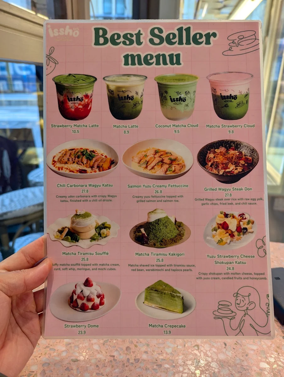 Menu, Issho Cafe - Tokyo Dessert House