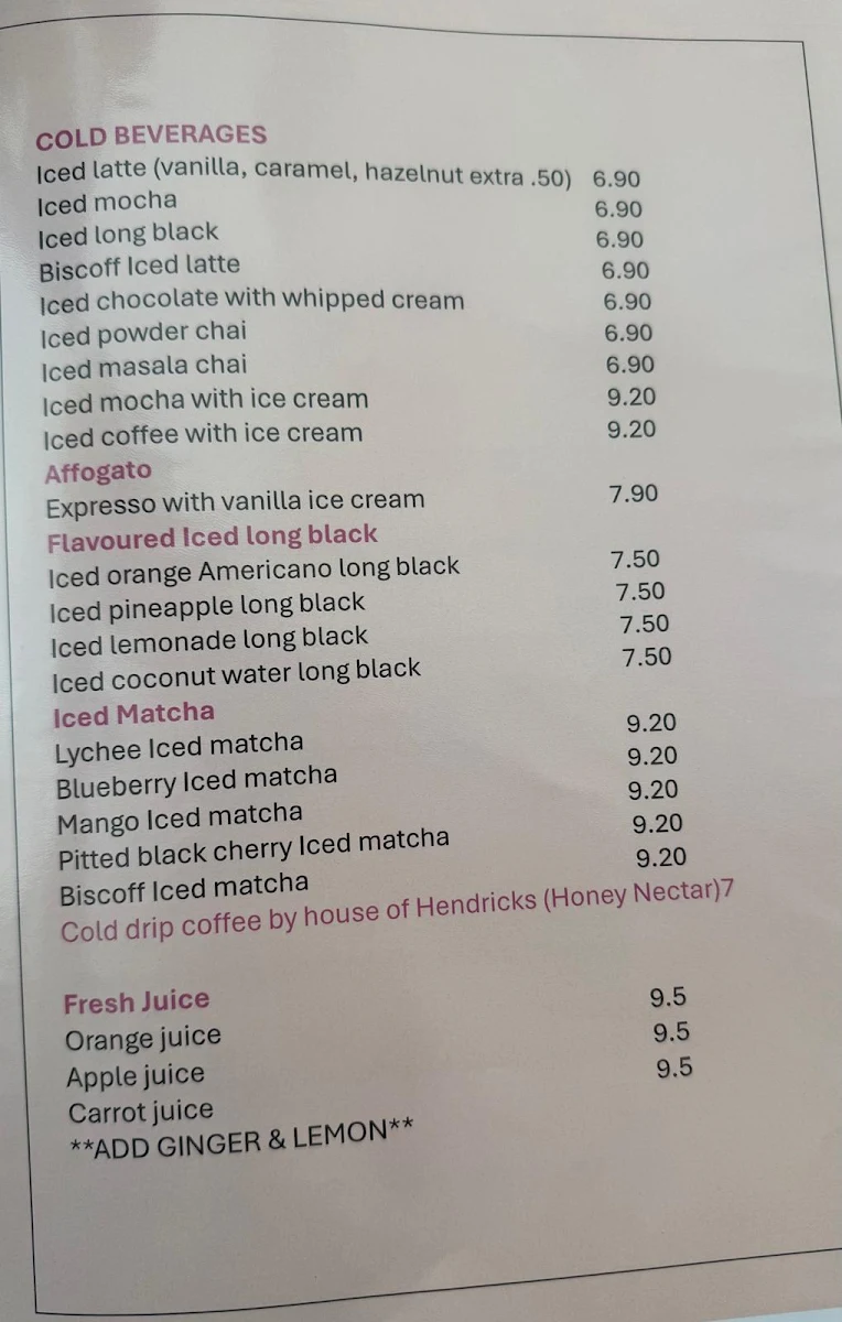 Menu, Peter Cat