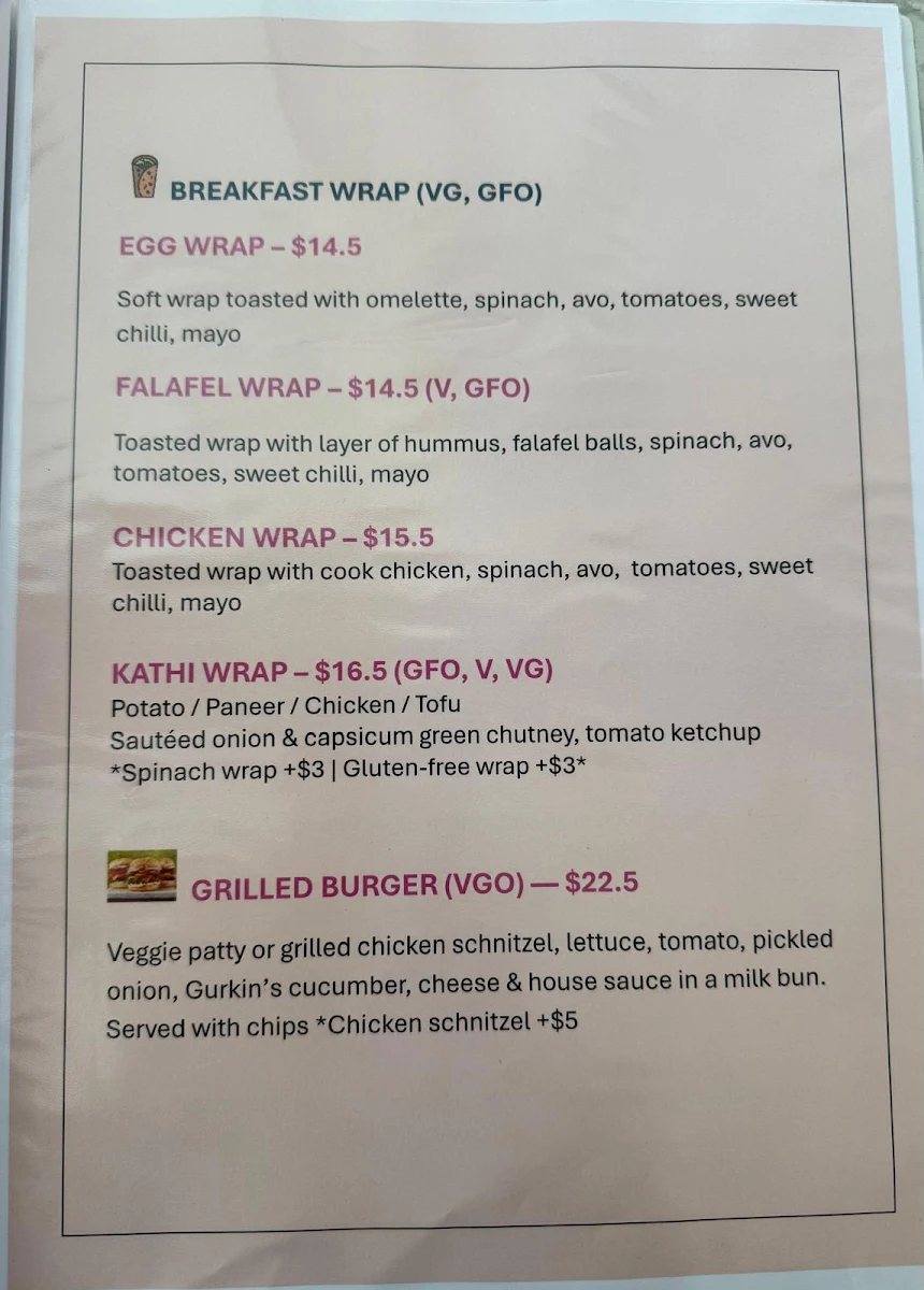 Menu, Peter Cat