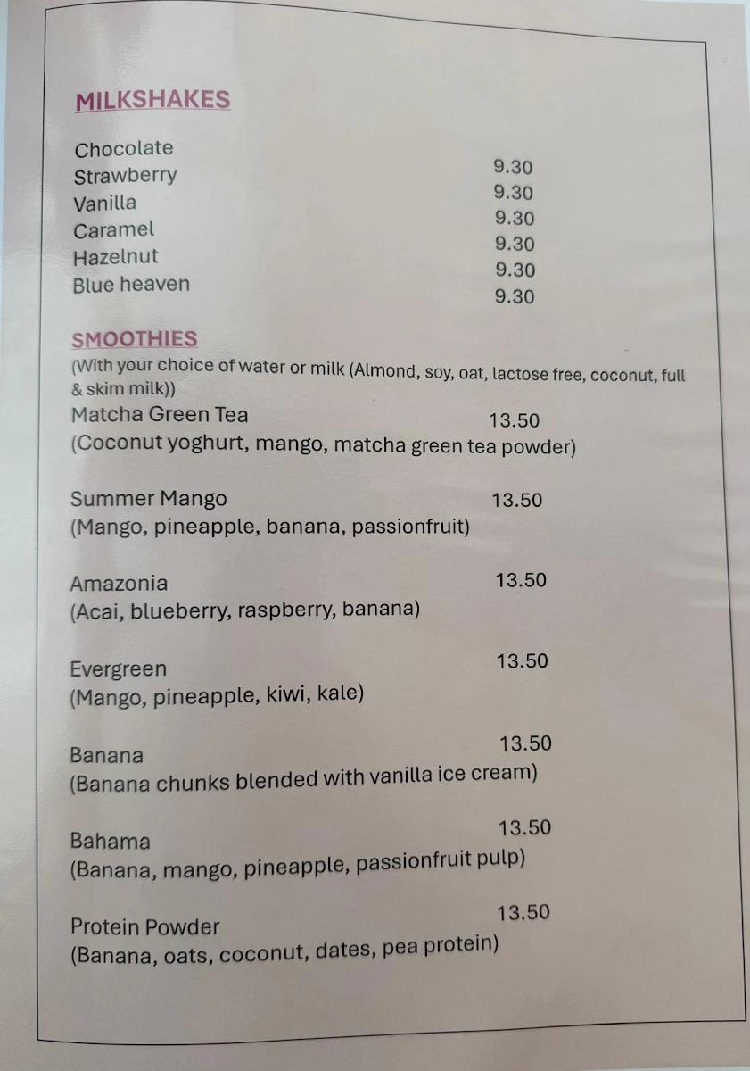 Menu, Peter Cat