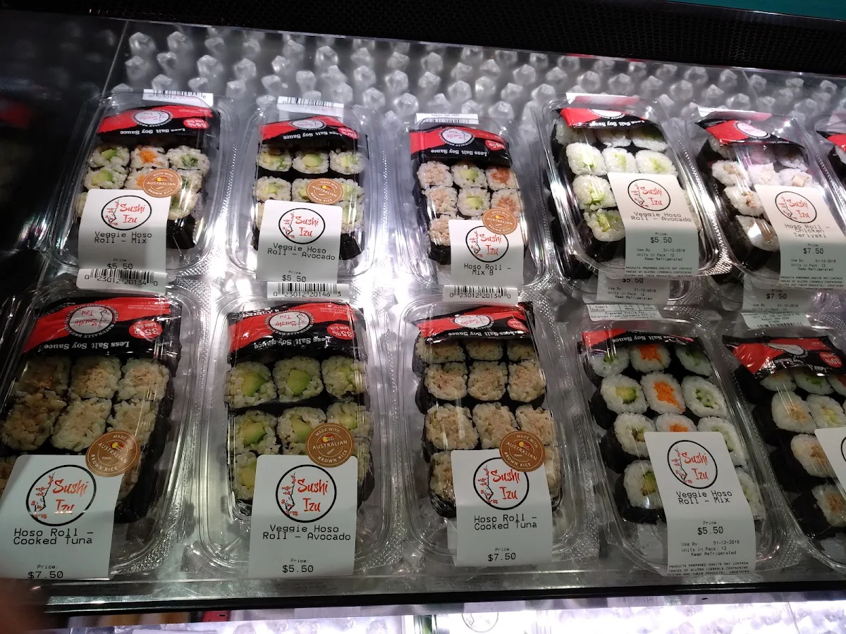 Menu, Sushi Izu