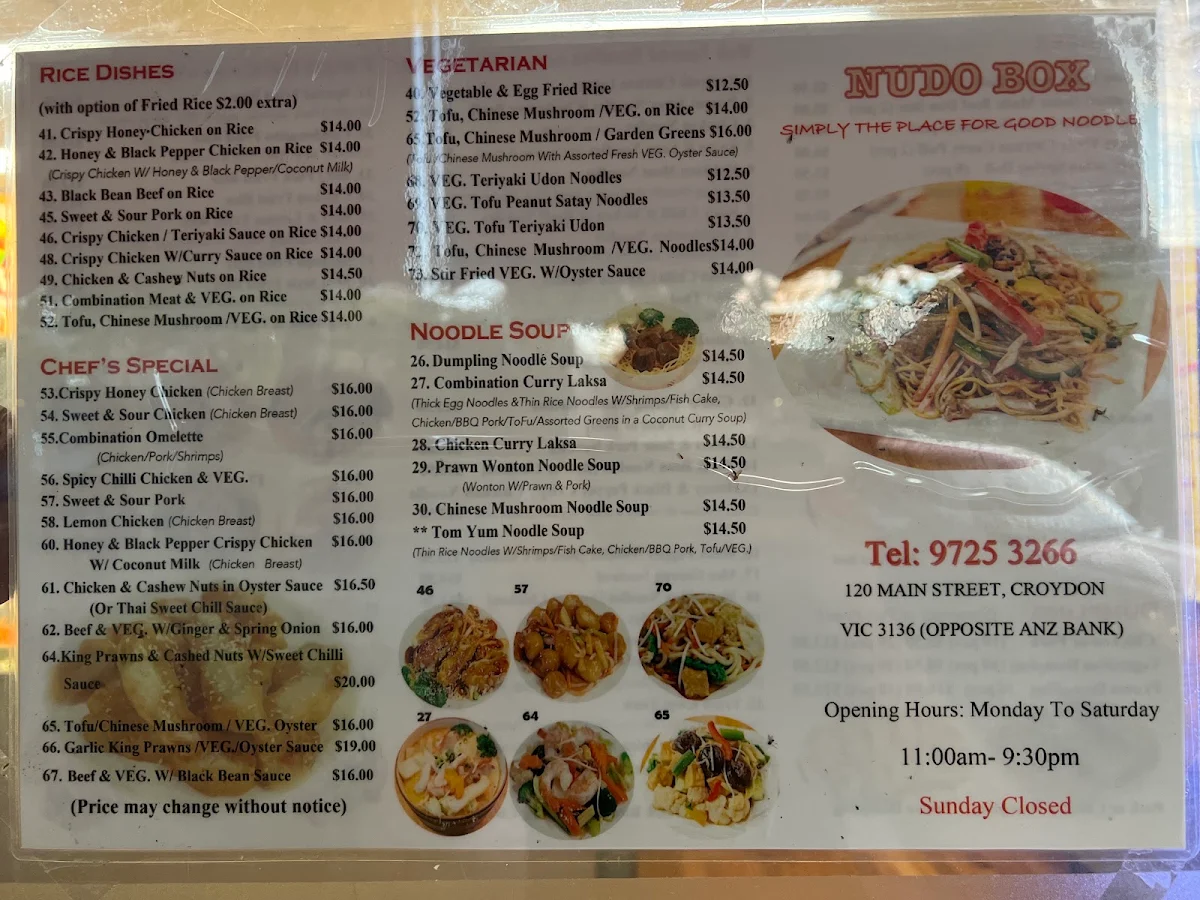 Menu, Nudo Box
