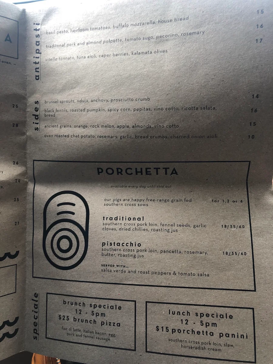 Menu, Canteen Pizza
