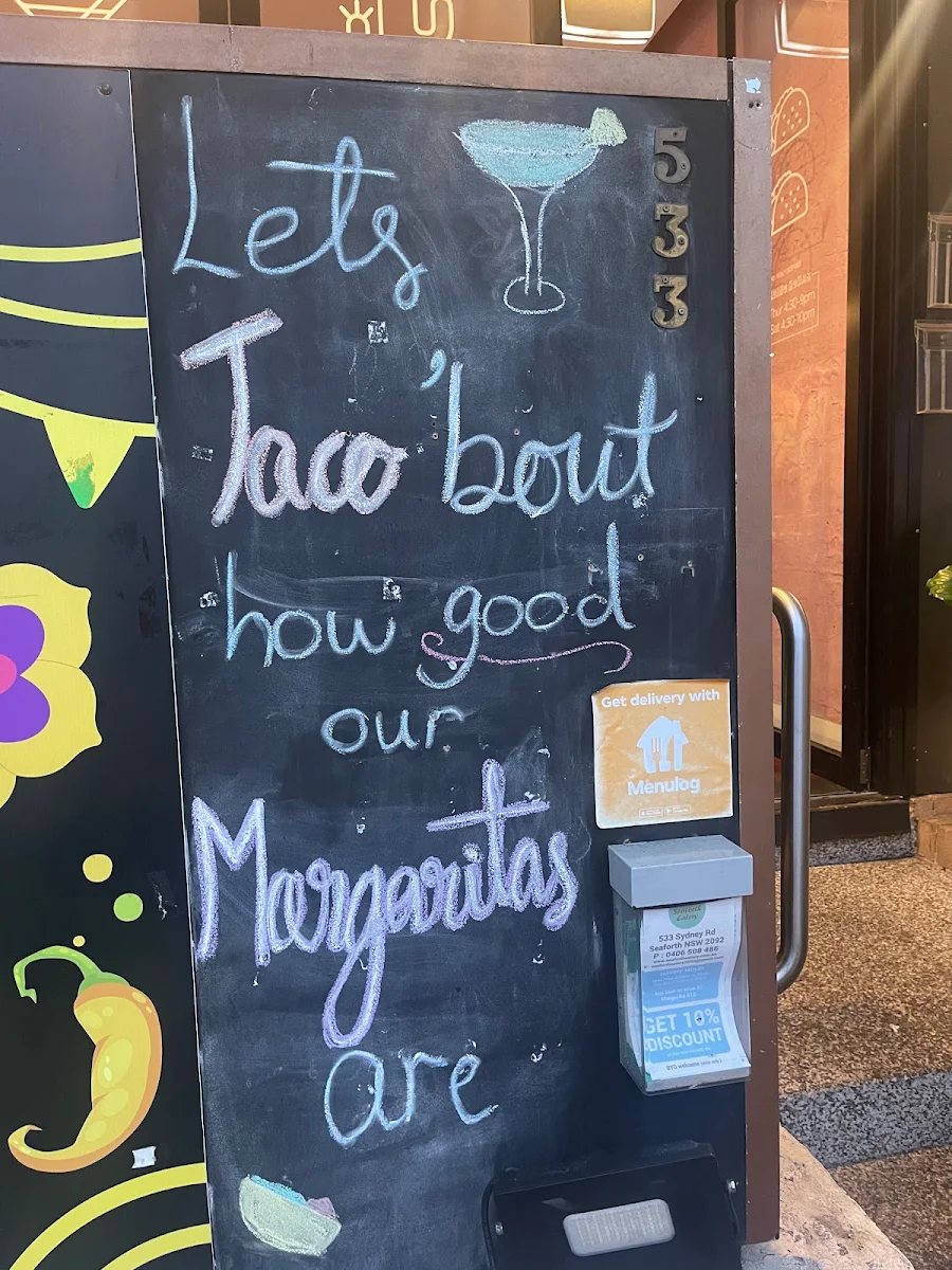 Menu, Seaforth Eatery Mexican Cuisine