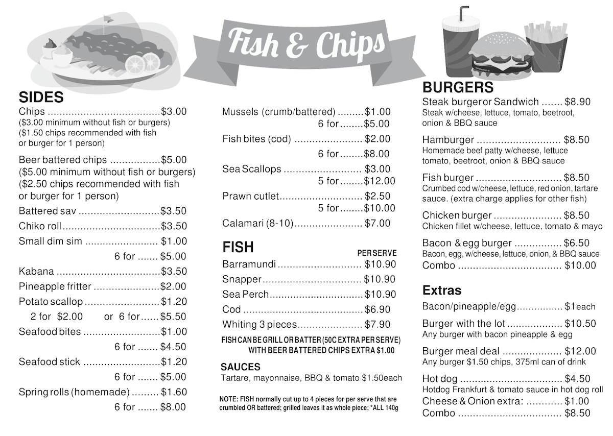 Menu, Kim Thành Bakery & Take Away