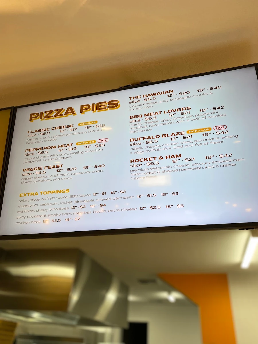 Menu, The Parlor Pizza