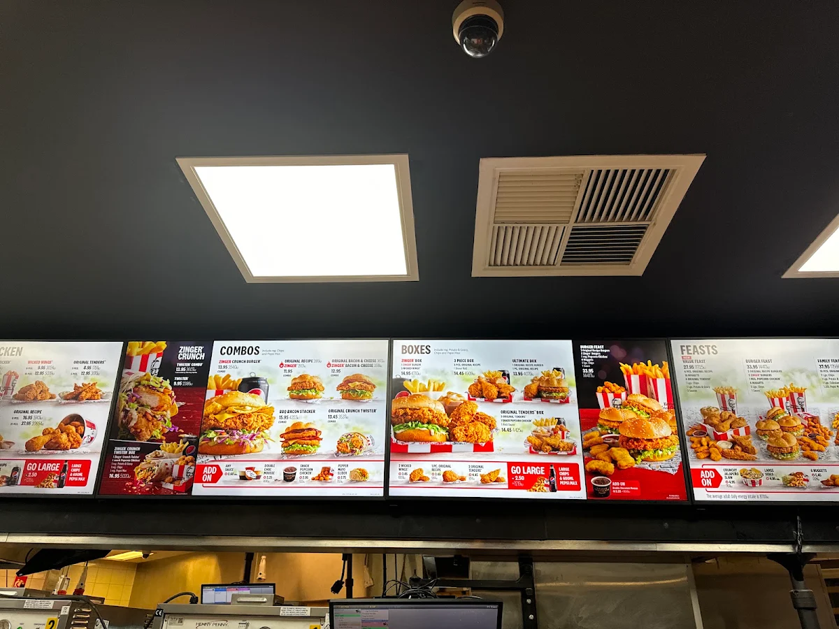 Menu, KFC Maylands