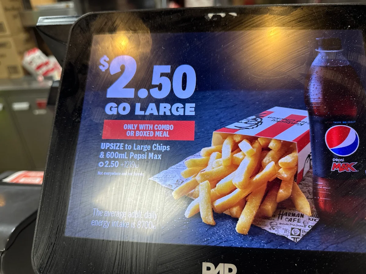 Menu, KFC Maylands