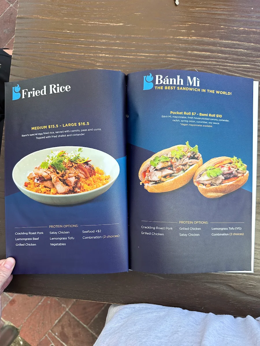 Menu, Bami Henley
