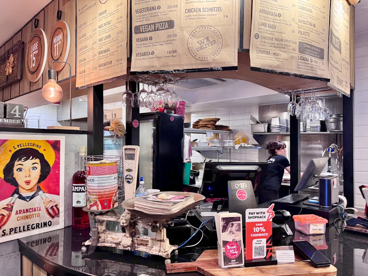 Menu, Made In Italy Pyrmont Pizza & Pasta