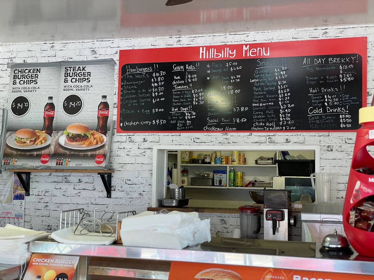 Menu, Hillbilly Snackbar