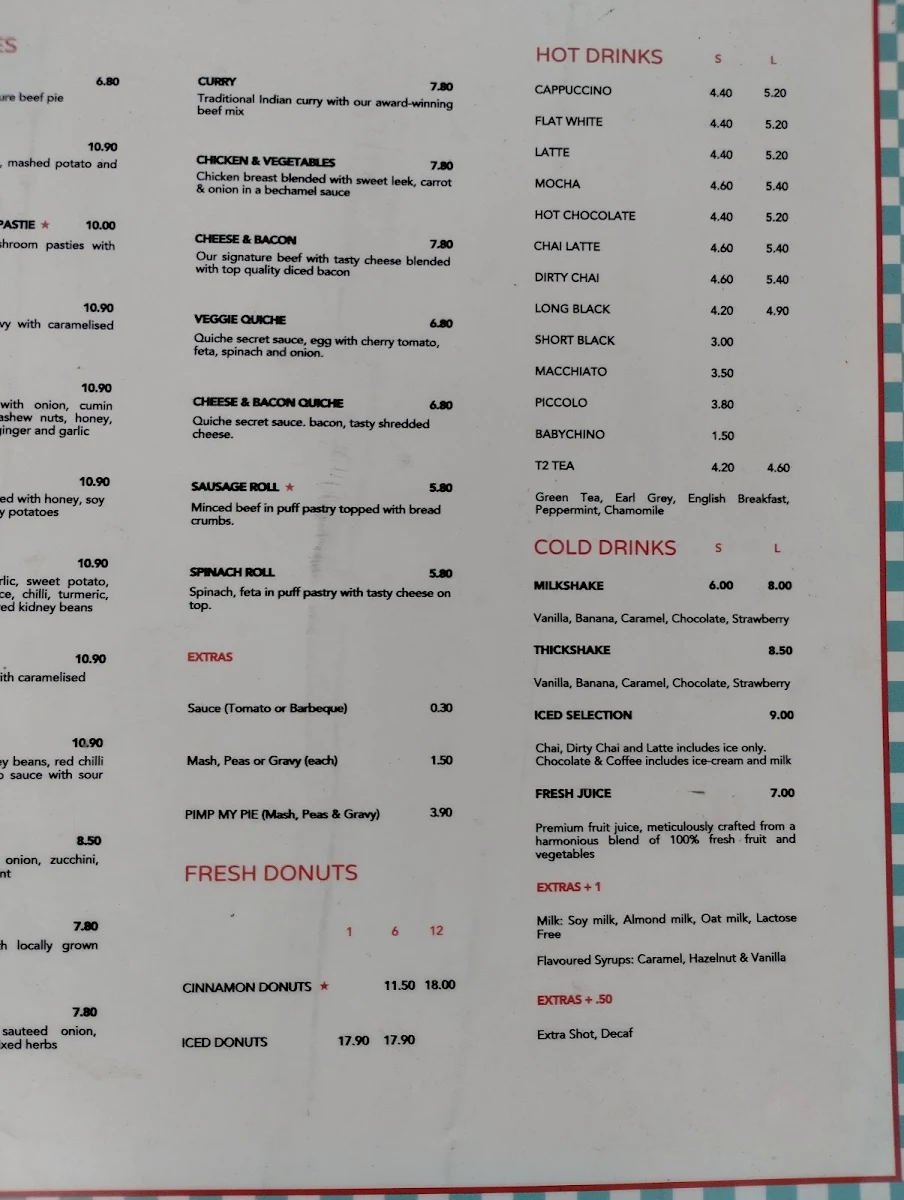 Menu, Bobby Bakehouse Gables