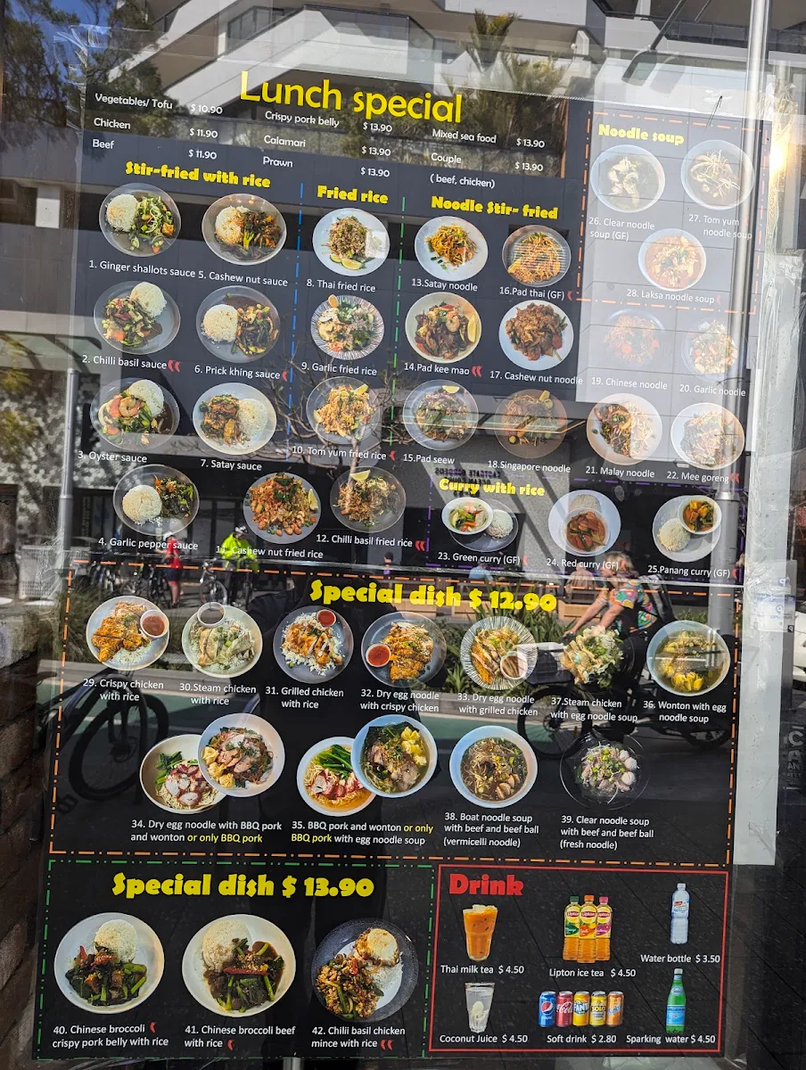 Menu, Chilli Home Thai