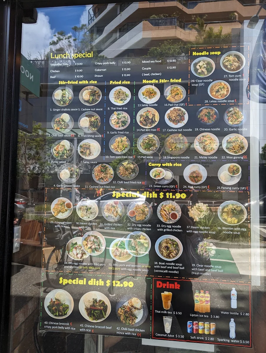 Menu, Chilli Home Thai