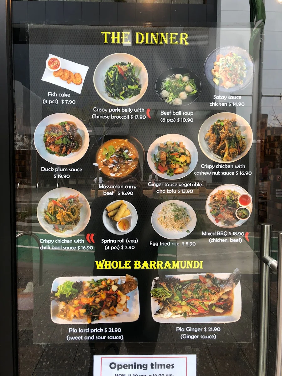 Menu, Chilli Home Thai