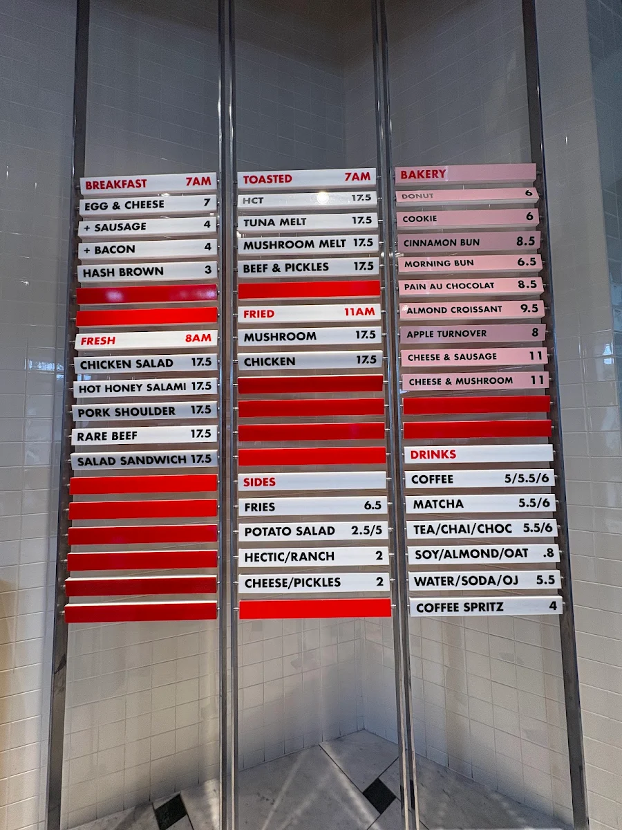 Menu, Hector's Deli