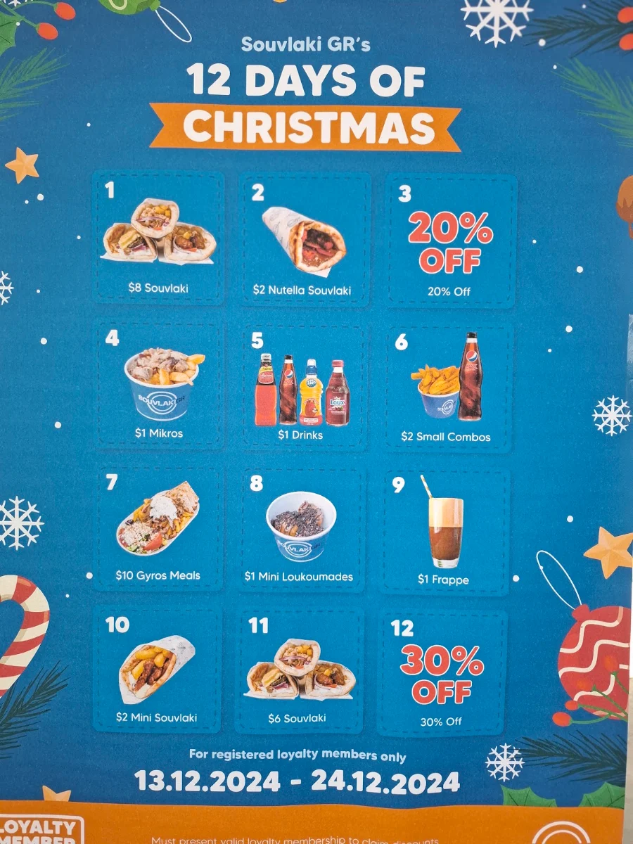 Menu, Souvlaki GR Pakenham