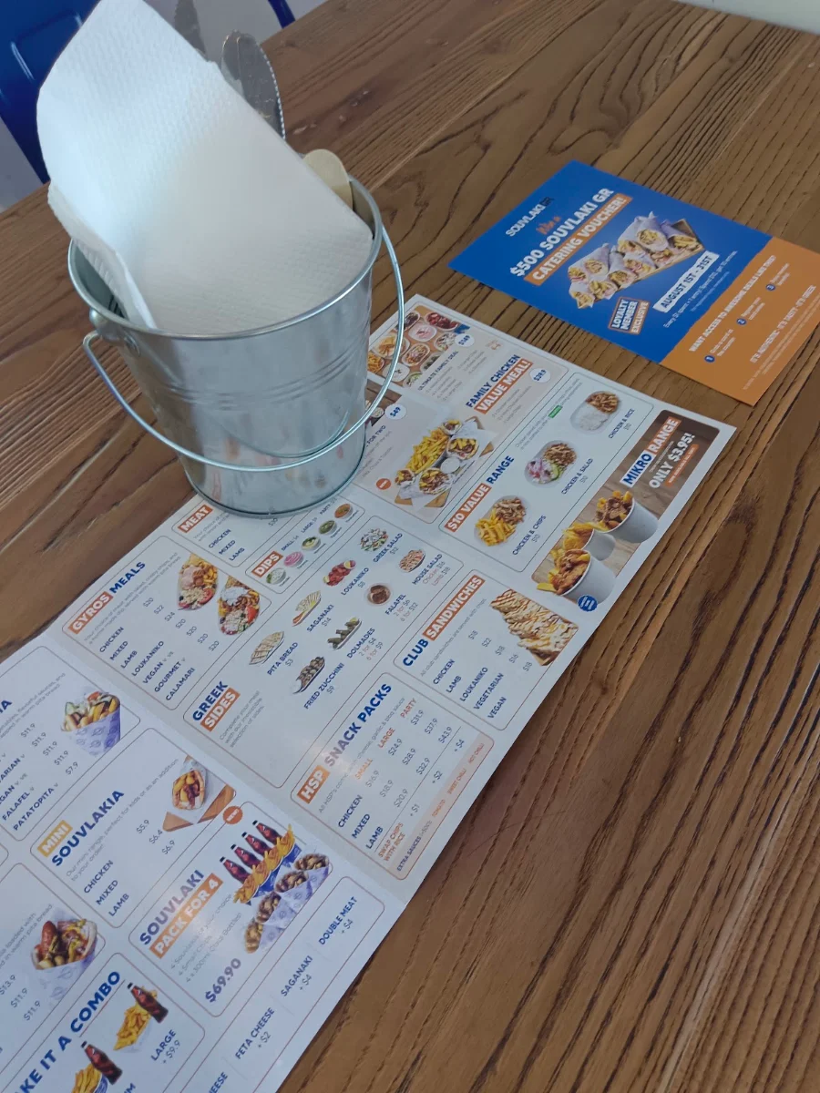 Menu, Souvlaki GR Pakenham