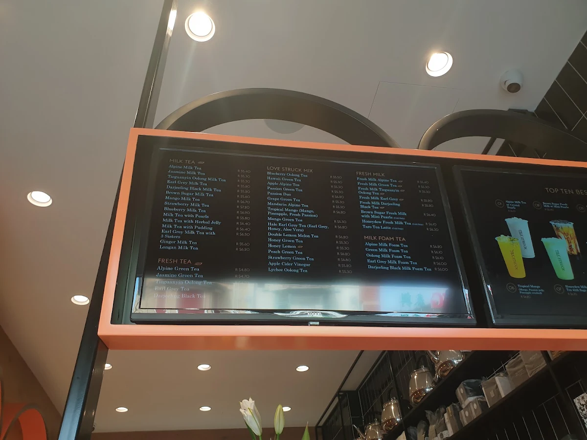 Menu, Tea Struck Marrickville