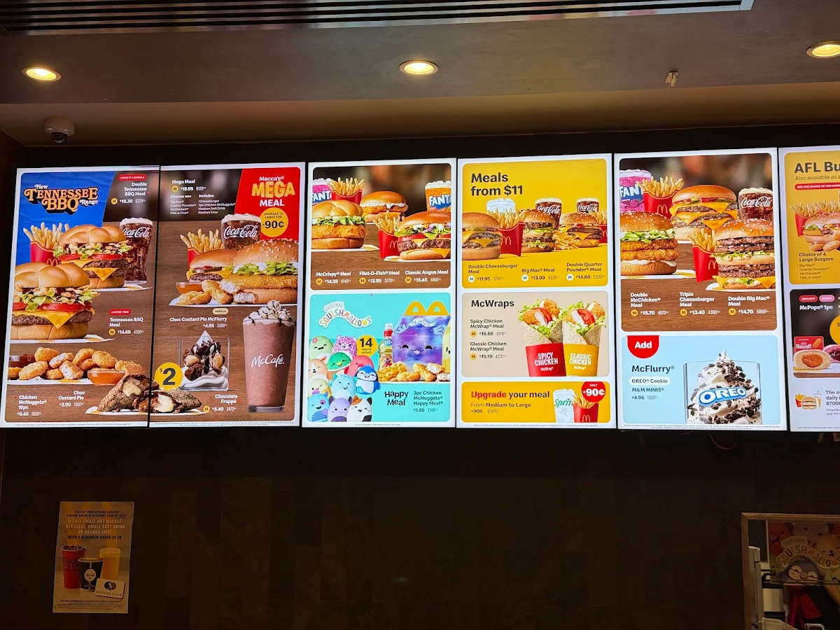 Menu, McDonald's Wollert North