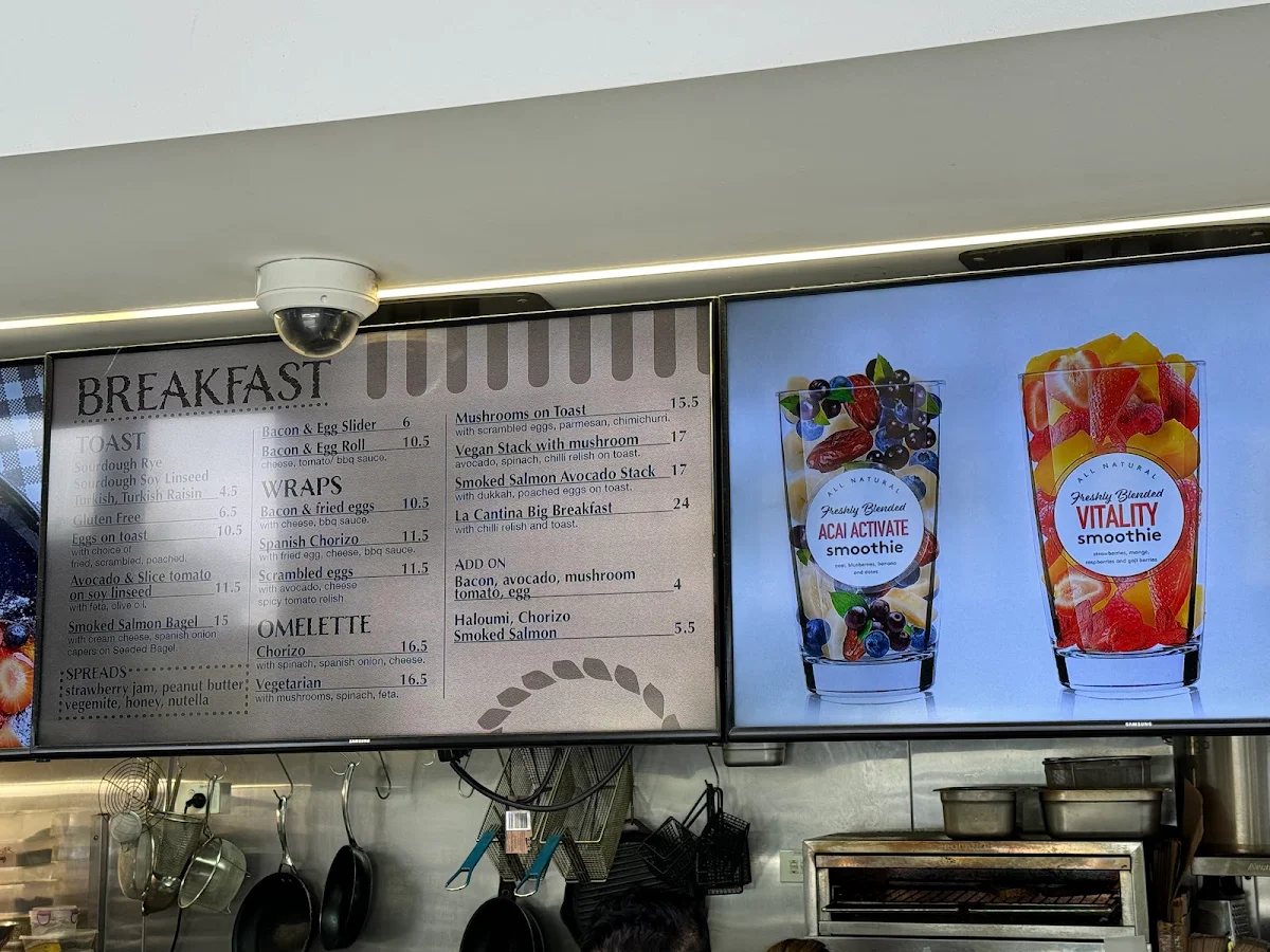 Menu, La Cantina Mascot