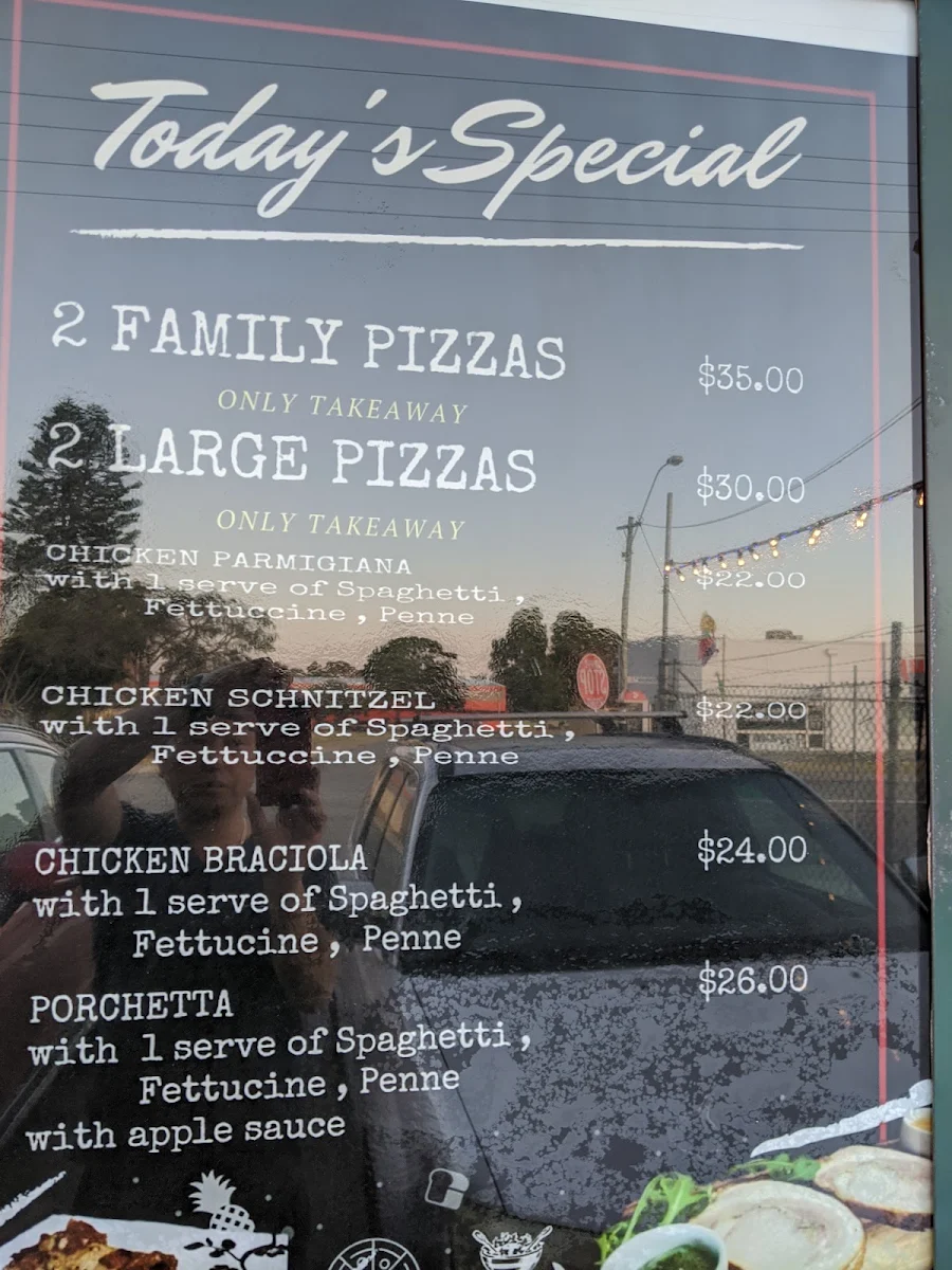 Menu, Pizza Pasta & More