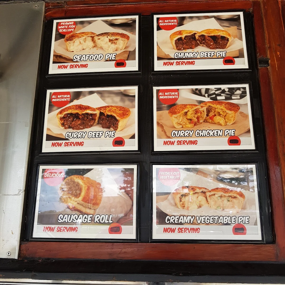 Menu, Harry's Café de Wheels - Newcastle