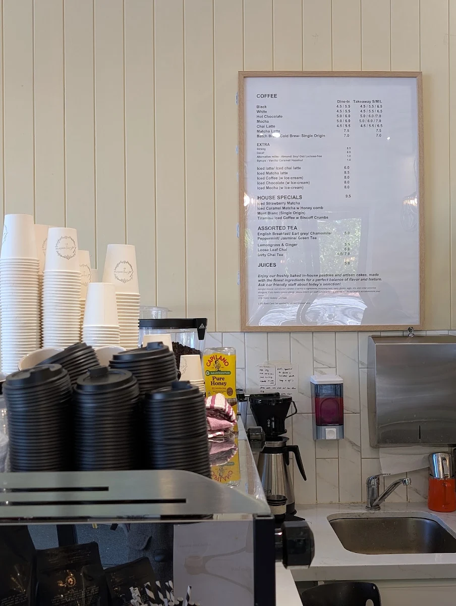 Menu, La Croissanterie & Co