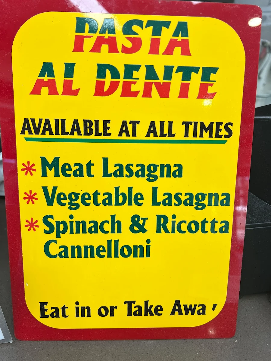Menu, Pasta Al Dente