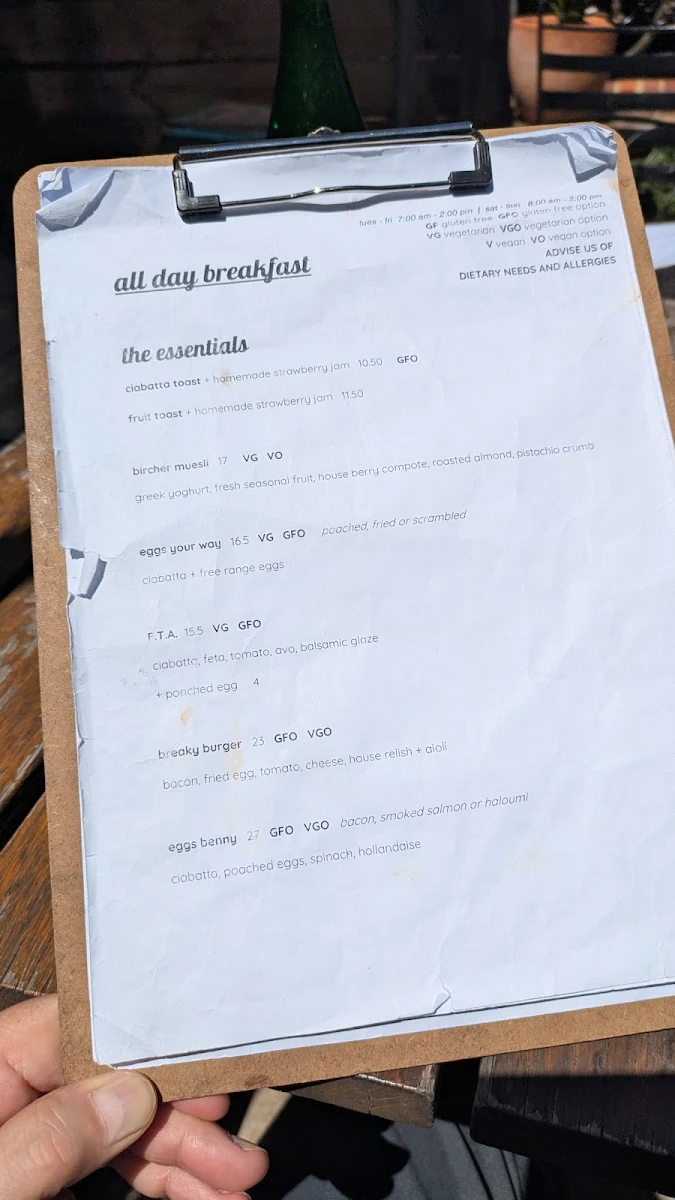 Menu, Piccolo's Corner