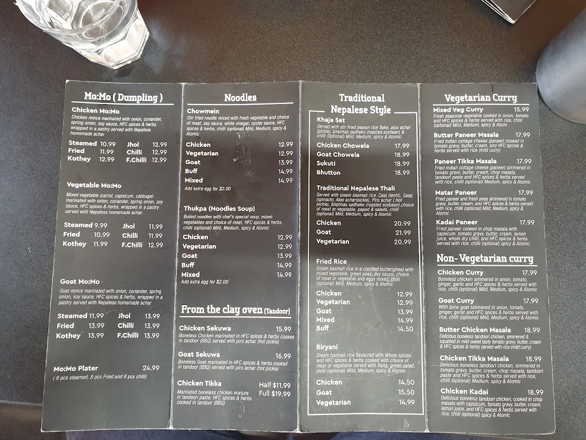 Menu, Himalayan Fusion Restro And Bar