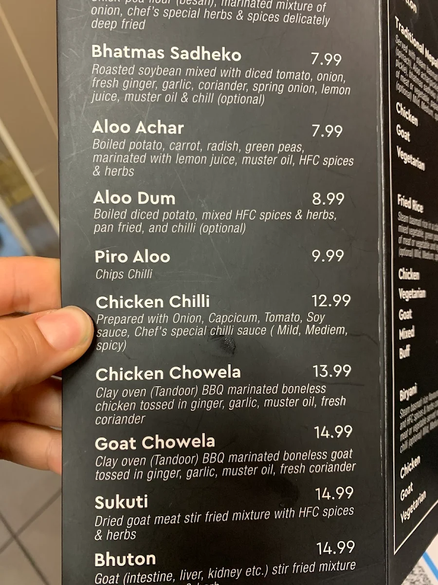 Menu, Himalayan Fusion Restro And Bar