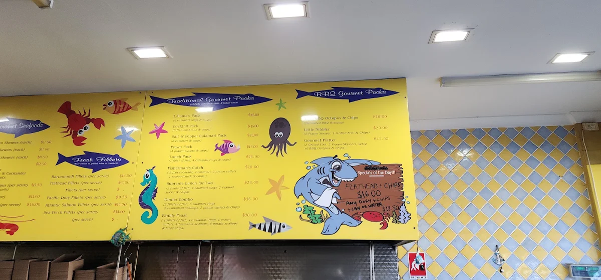 Menu, Sylvania Waters Seafood