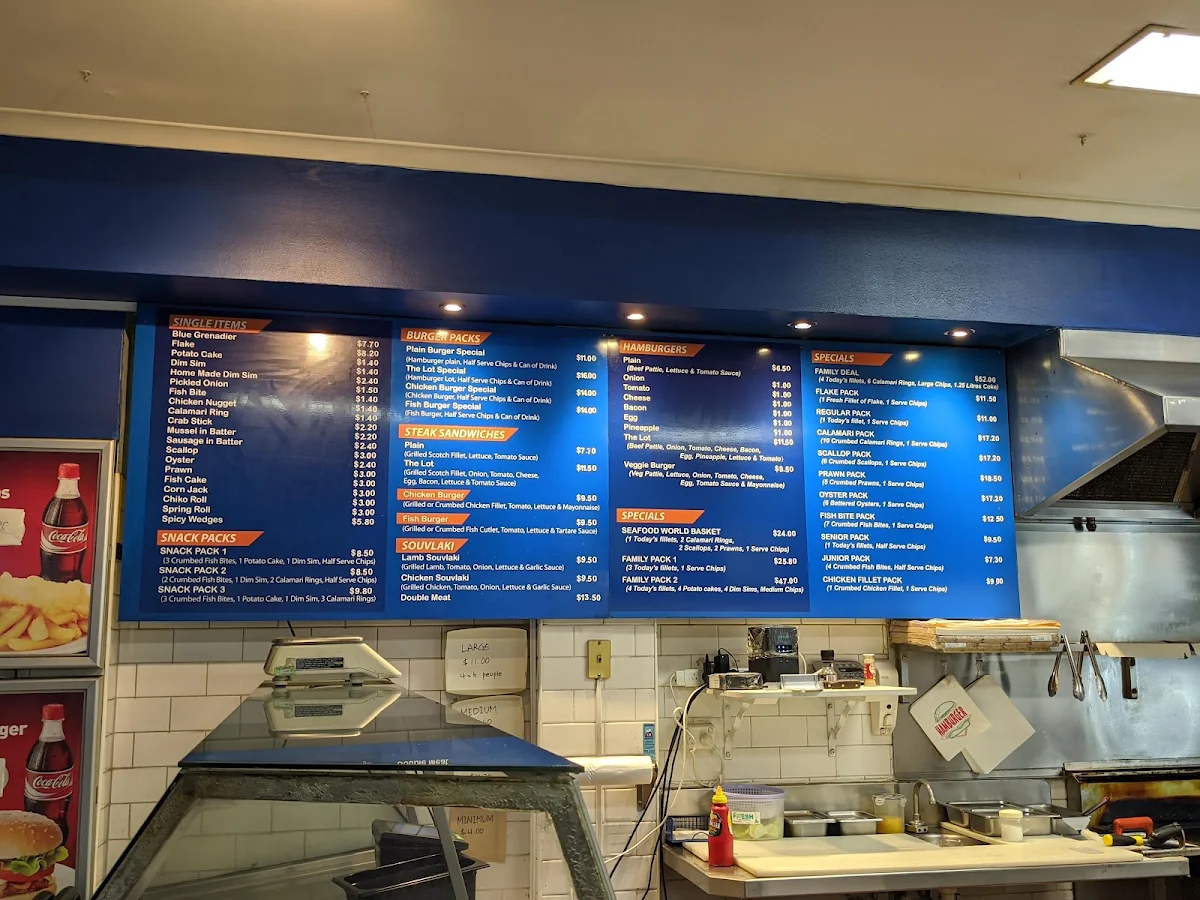Menu, Tommy Ruff Fishbar Elsternwick