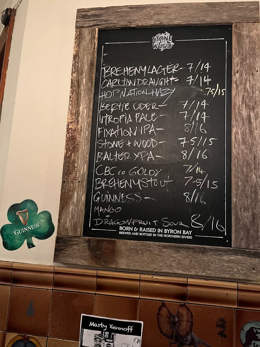 Menu, Retreat Hotel