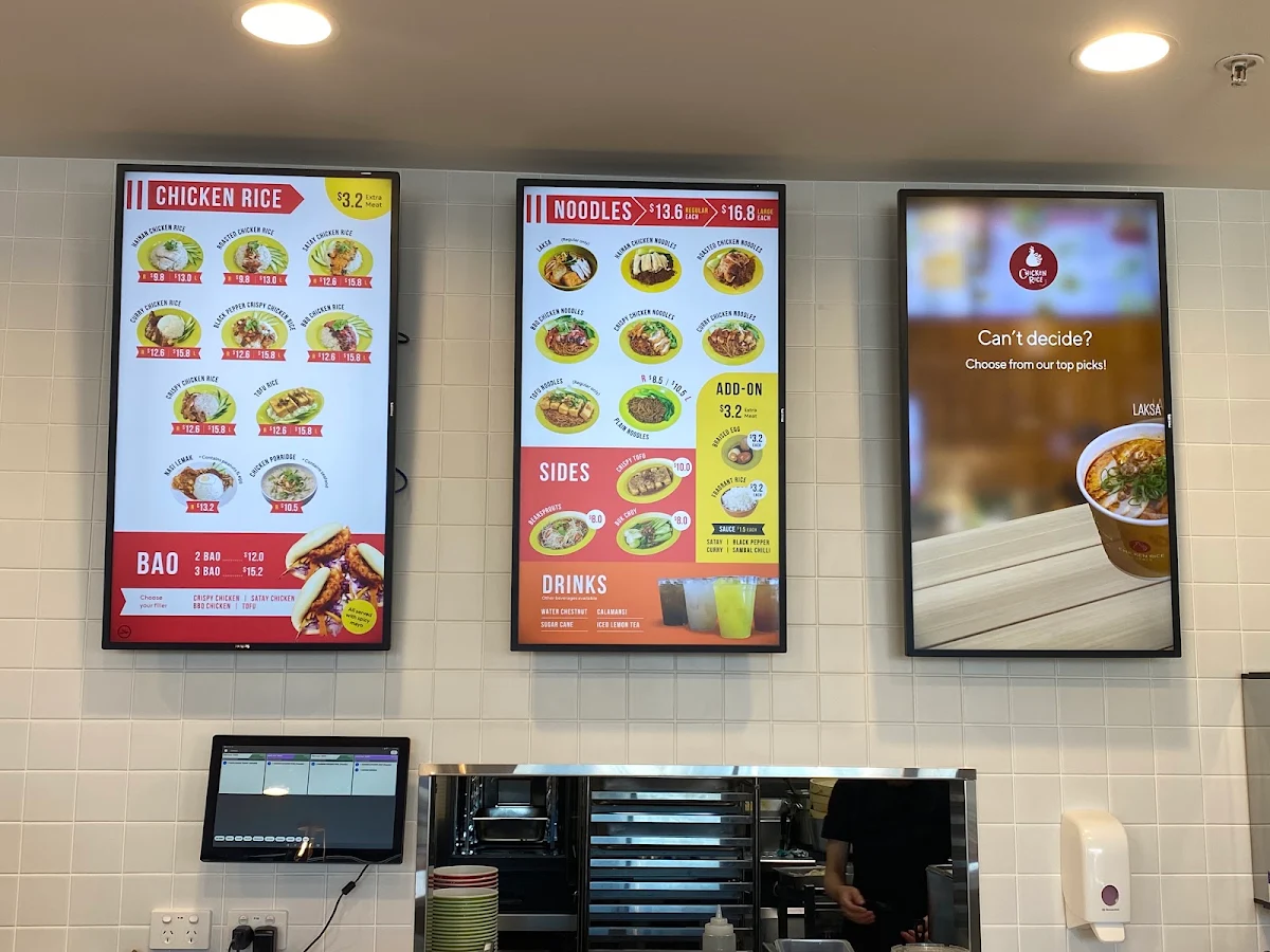 Menu, Chicken Rice Corner (The Square Mirrabooka)