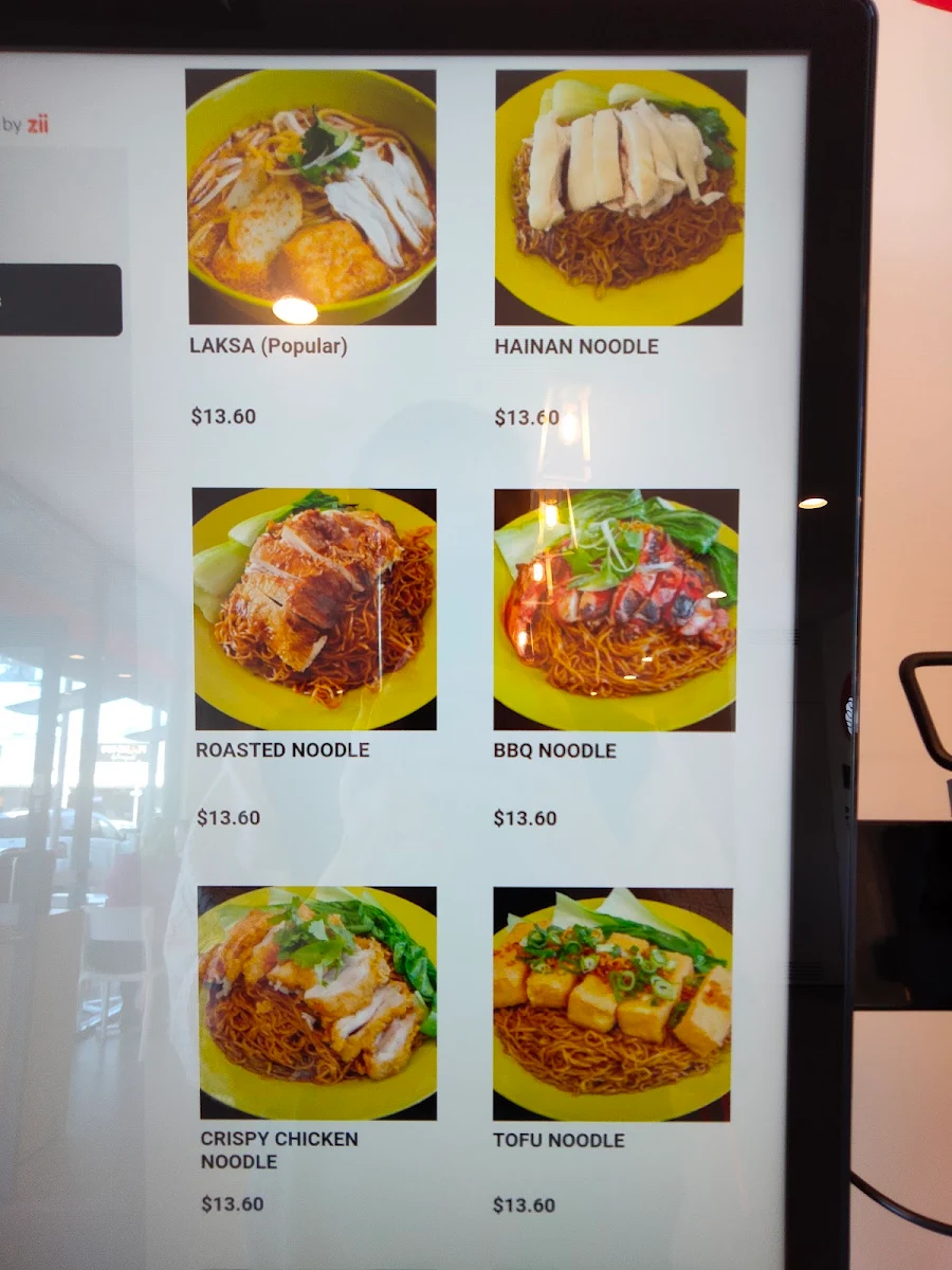 Menu, Chicken Rice Corner (The Square Mirrabooka)