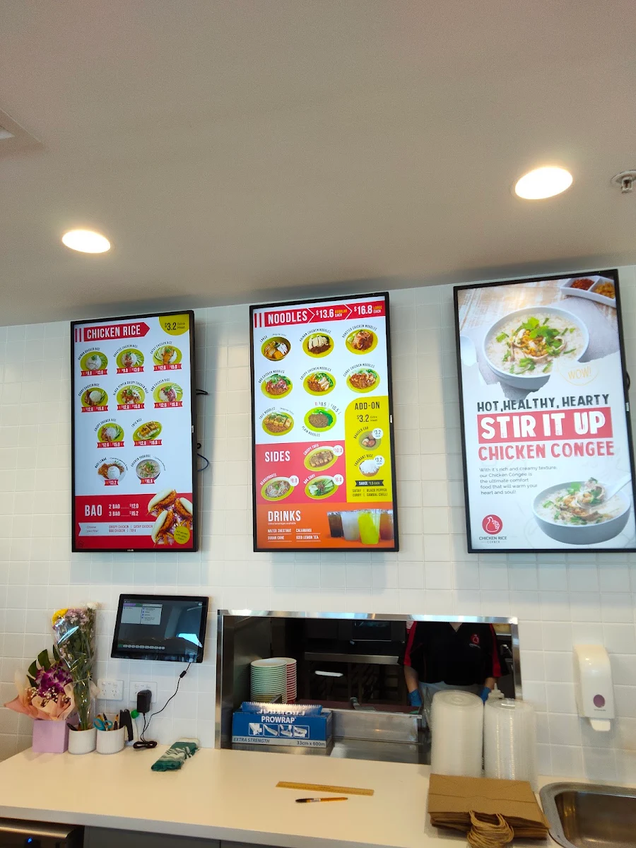 Menu, Chicken Rice Corner (The Square Mirrabooka)