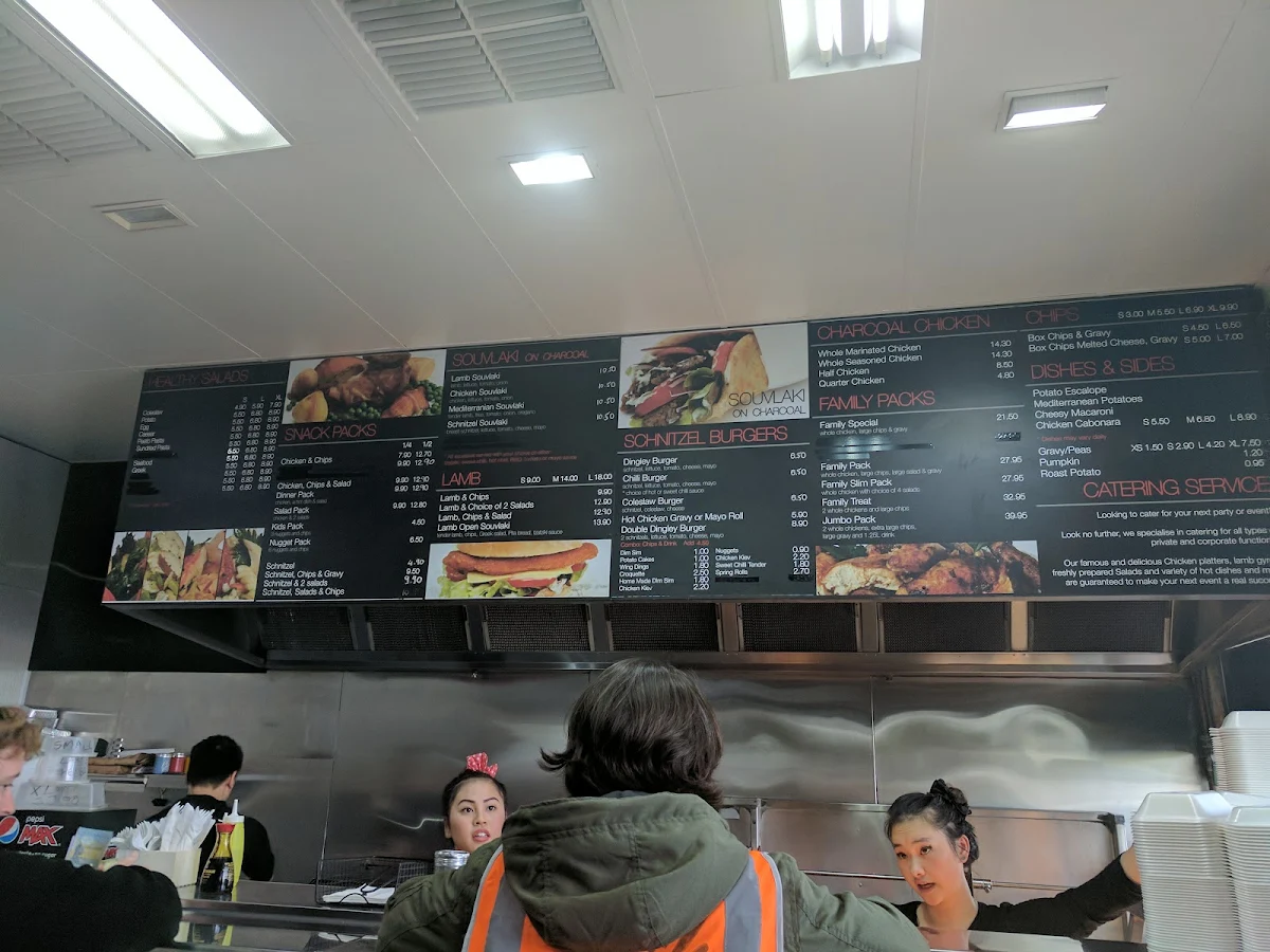 Menu, Dingley Charcoal Chicken
