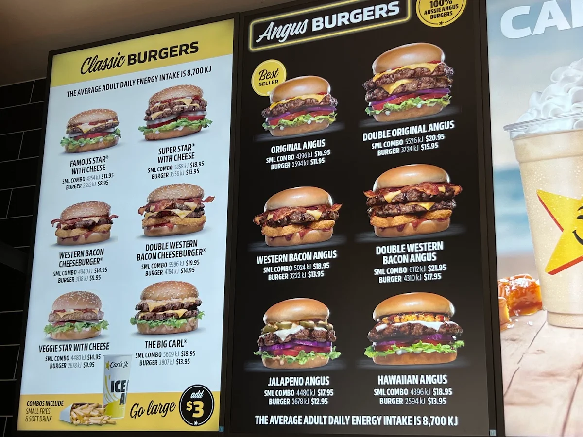 Menu, Carl's Jr. Morayfield