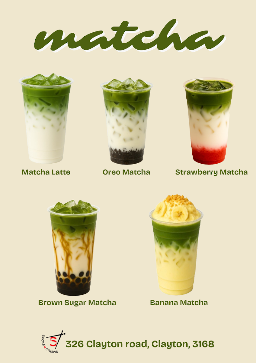 Menu, Sticks N Straws