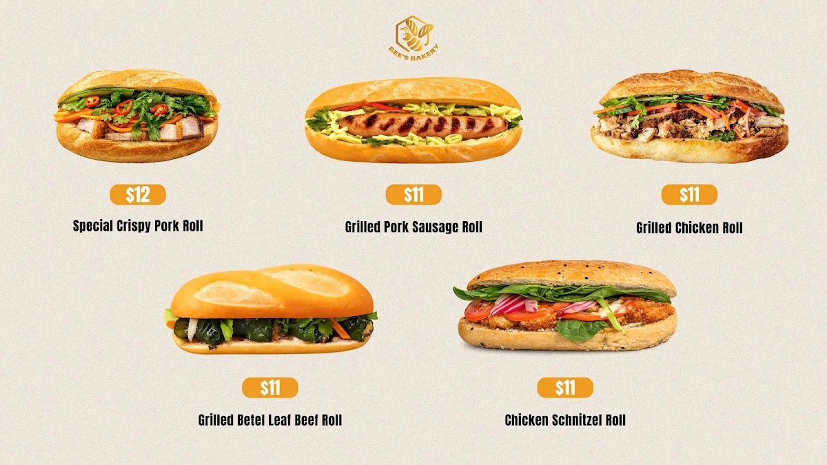 Menu, BEE’S BAKERY
