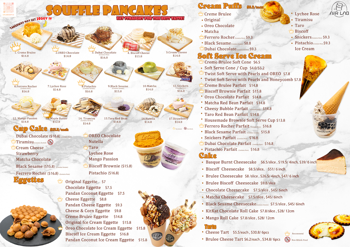 Menu, Air Lab