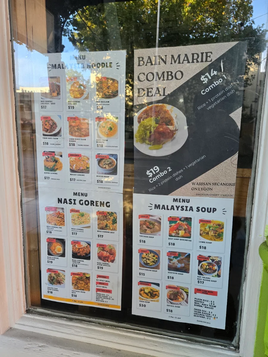 Menu, Warisan Secangkir